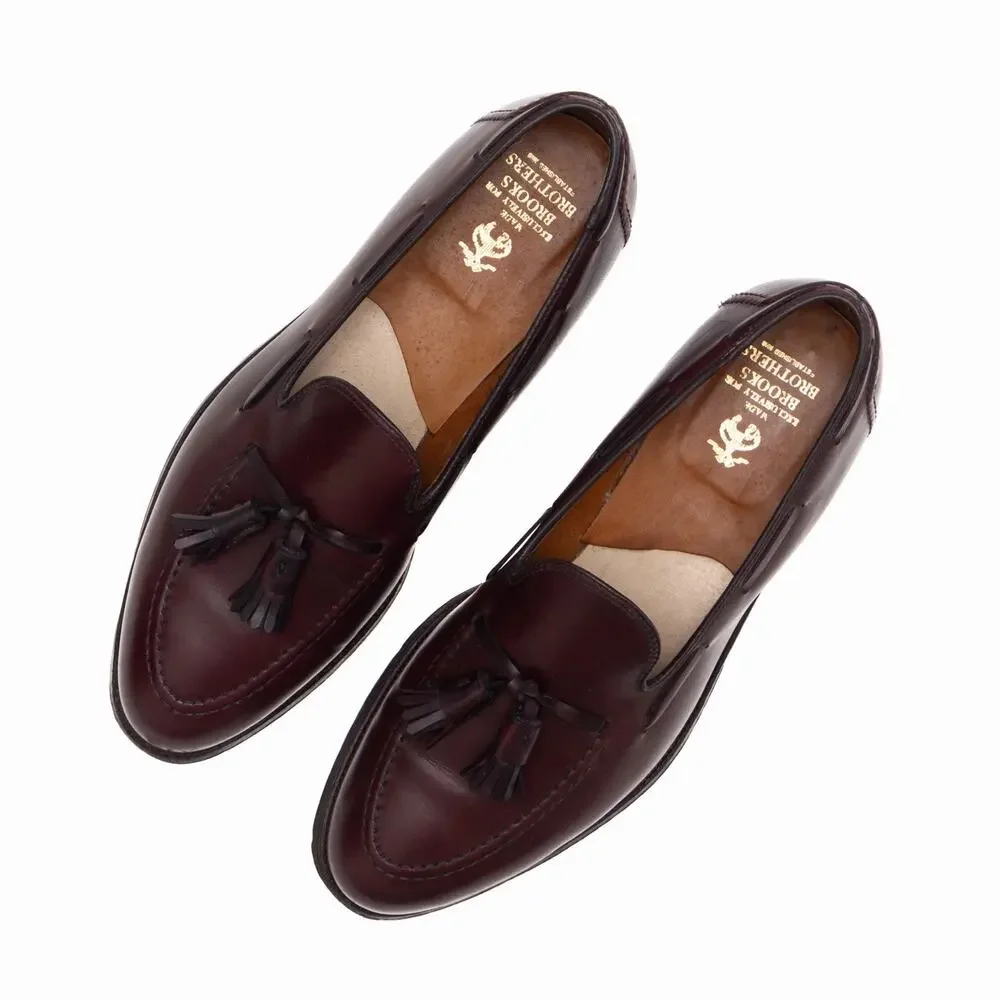 654$ ALDEN 769 Burgundy Leather Tassel Loafers D Hand-Made in USA US 10 D